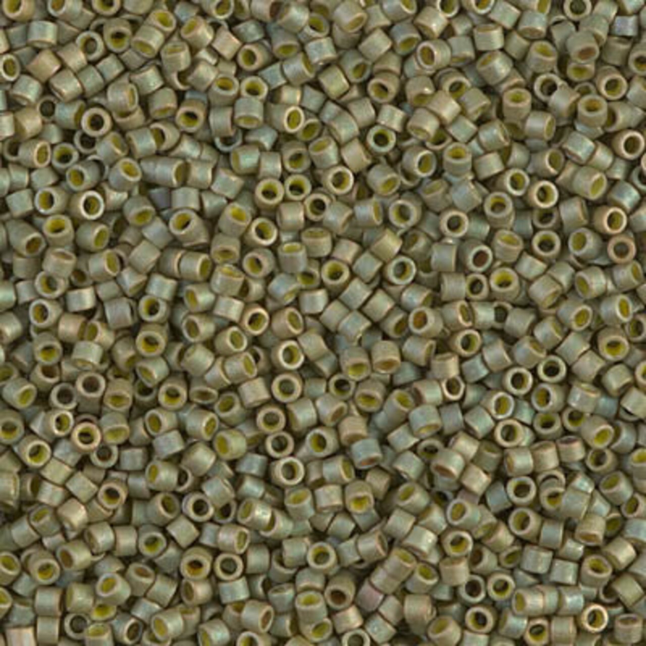 Miyuki Delica Bead 11/0, DB0372, Matte Opaque Light Olive Luster, 5 grams